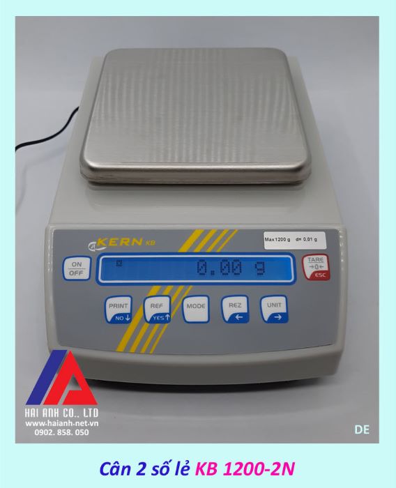 Cân kỹ thuật 2 số lẻ KERN KB 1200-2N Cân kỹ thuật 2 số lẻ KERN KB 1200-2N