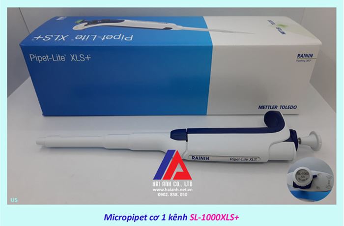 Micropipet cơ 1 kênh Mettler Toledo RAININ SL-1000XLS+ Micropipet cơ 1 kênh Mettler Toledo RAININ SL-1000XLS+
